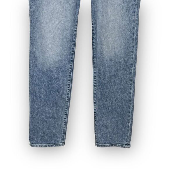 Express Slim Straight Jeans Denim Mid Rise Light Distressed Wash Mens Size 30x32 - Picture 4 of 10